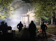 Tournage dans le parc du château Tournage dans le parc du château